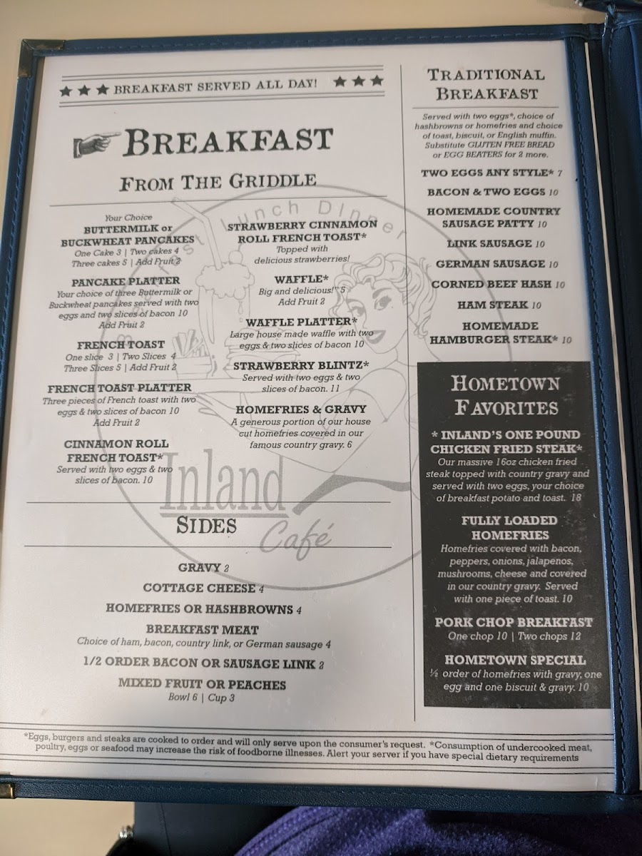 Inland Cafe Menu - Image 2